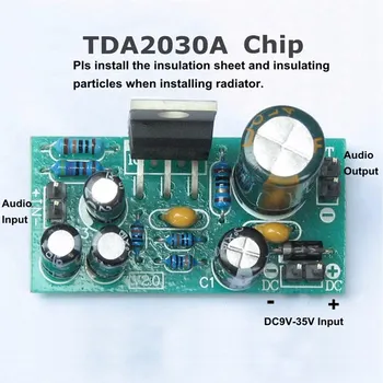 TDA2030A TDA2030 Elektroninių Garso Galios Stiprintuvo Valdybos Modulis Mono 18W DC 9V - 24V Kompiuteriu, Aktyvus Garsiakalbiai 