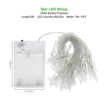 1,5 M 3M 6M LED string žibintai Žvaigždžių pasakų žibintai girliandą už Vestuves Poilsio Namų Apšvietimo lempos Apdaila