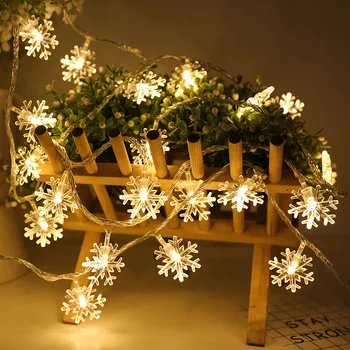 Snaigės LED Šviesos Kalėdų Dekoracijas Namuose Kabo Girliandą Kalėdų Eglutės Puošimas Ornamentais 2020 Navidad Kalėdų Dovana Naujųjų Metų
