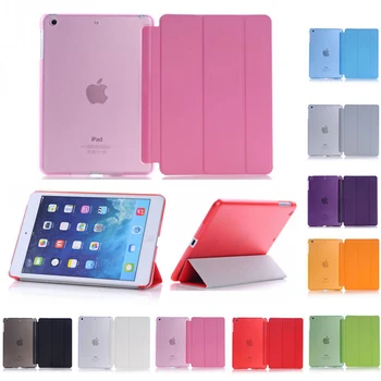 Ultra-plonas Slim Tablet Case for iPad mini 5 2019 Atveju Apversti Magnetinių Sulankstomas Stovas Dangčiu iš PVC, skirtas 