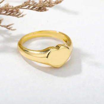 Širdies Žiedai Moterims, Nerūdijančio Plieno, Aukso Širdies Formos Vestuvių, Sužadėtuvių Žiedai Bižuterijos Jubiliejų Dovana Bijoux Femme