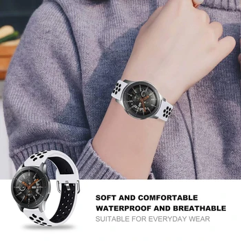 22mm Silikono Watchband Samsung Galaxy Žiūrėti 46mm Pakeitimo Apyrankę Juosta, Diržu, SM-R800 