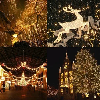 ALLTRUE Lauko kalėdų led string žibintai 100M 20M 10M 5M Luces Decoracion pasakų šviesos atostogų žiburiai apšvietimo medžių viršūnėmis