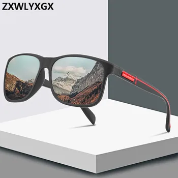 ZXWLYXGX Prekės Dizaineris Naujas Mados Poliarizuoti Akiniai nuo saulės Vyrams Aikštėje Rėmo Vyras Saulės Akiniai žvejybos Vairavimo Saulės Akiniai UV400