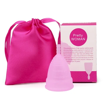 Moteriška higienos menstruacijų taurės Medicininio Silikono Menstruacinis Puodelis Lady moterų menstruacijų taurės coletor mėnesinių