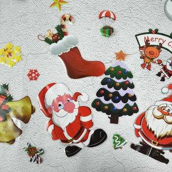 5vnt Animacinių filmų Kalėdų Senelis, senis besmegenis Elnias Lipdukai Kalėdų Siena Lipdukas Stiklo Lipdukai 