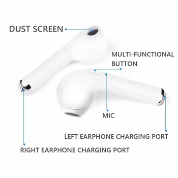 I7s tws Belaidės Ausinės kokybės garso ausyje Ausinės Bevielės Bluetooth Ausinės, Baterija langelį Redmi Huawei 