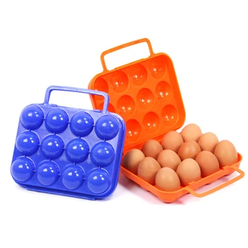Lauko Kempingas Stalo Nešiojamų Plastikinių Kiaušinių Laikiklį Iškylą GRILIS Kiaušinių Laikymo Dėžutė Konteinerių Kelionės Virtuvės Įrankiai, Stovyklavimo įranga