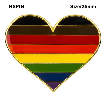 LGBT Vaivorykštė homoseksualų Lūpų dažai Kiss lūpų Lesbiečių Paradus Ženklelis Pasididžiavimas širdies formos vėliava atlapas pin ženklelis pin Sagė Piktogramos XY0633