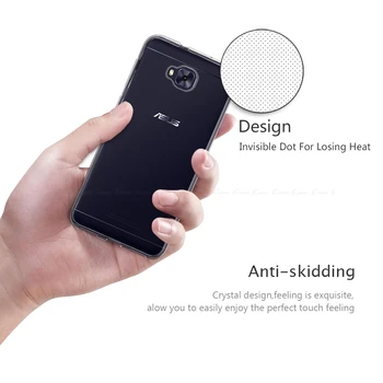 Aišku, Crystal Minkšto Silikono Visiškai Padengti Asus ZenFone 4 Selfie Lite ZD553KL ZB553KL Ultra Plonas TPU Atveju