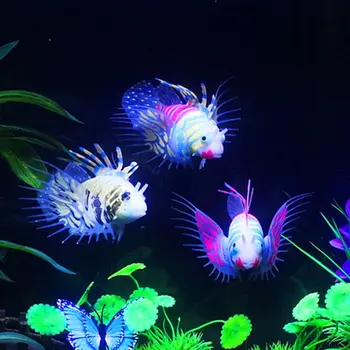 Švyti Tamsoje Dirbtinis Akvariumas Lionfish Ornamentu Žuvų Bakas Medūzos Dekoro Akvariumas Kraštovaizdžio puošmena
