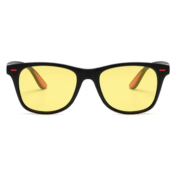 LongKeeper Anti-Glare Geltona Taurės Vyrų, Moterų Poliarizuota Naktinio Matymo Akiniai Nuo Saulės Kniedės Papuošti Klasika, Vairavimo Akiniai Oculos