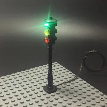 LED lempos po gatvės žibintas /spotlight / šviesoforo skirta lego ir miesto serija Plytos/bloko Modelis