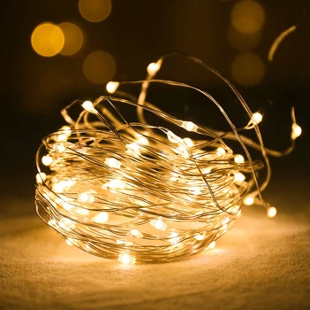 LED Pasakų String Žibintai USB Varinės Vielos Žvaigždėtą Styginių Šviesos Juostos Lempos Atostogų Apšvietimo Namų Vestuves Kalėdų Šviesos Dekoras