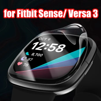 Pilnas draudimas TPU Aišku, Apsauginė Plėvelė Fitbit Versa 3 Soft Screen Protector For Fitbit Prasme Smart Watch (Ne Stiklo)