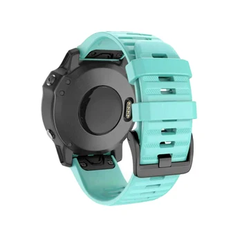 26mm Sporto Silikono Watchband Wriststrap Garmin Fenix 6X 6 6S Pro 5X 5 5S Plius 3 HR 20 22mm Lengvai Tilptų Greito atleidimo wirstband