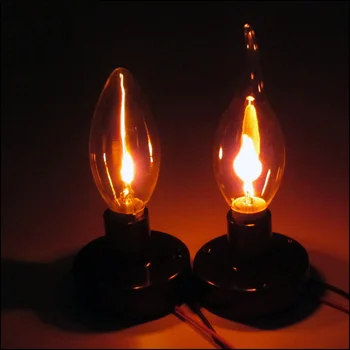 LED Edison Lemputė E27 Liepsna LED 3W Šviesos Derliaus Mirgėjimas Poveikis Gaisro Naujų Žvakė Patarimas Lempos Lampara Dekoratyvinis Apšvietimas Namuose