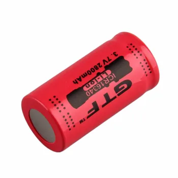 GTF 2800mAh 16340 CR123A Baterija 3.7 v, Red Li-ion Įkraunama Baterija flash šviesos ličio Baterijos