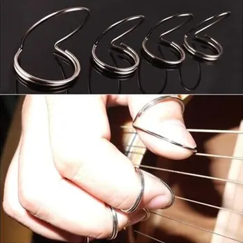 4Pcs Gitara Kirtikliai Metalo Piršto Žiedą Apsaugos Plektras Nykščio Smiliumi Kirtikliai Gitara, Bosinė