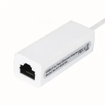 1pcs White USB Ethernet Adapter USB 2.0 Tinklo Kortelę, RJ45 Lan, jei Win7/Win8/Win10 Nešiojamas Ethernet USB 2.0 Į RJ45 Hub Adapteris