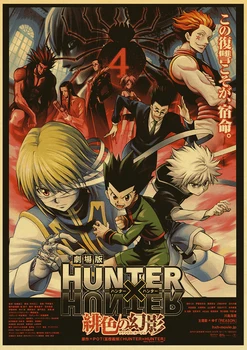 Japonų Anime, Hunter x Hunter Retro Plakato Populiarus Klasikinis Menas Sienos Nuotraukas Kambarį Namuose Plakato spauda Dekoras