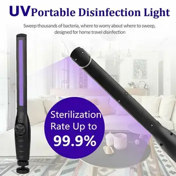 Nešiojamų Sterilizer UV Šviesos Stick Lazdele Home Hotel Handheld LED UV Lempa Valymo Priemonė su 30 Šviesos Karoliukai