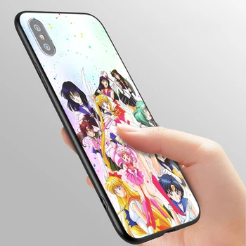 YIMAOC Sailor Moon Silikono Soft Case for iPhone 12 Mini Pro 11 XS Max XR X 8 7 6 6S Plius 5 5S SE