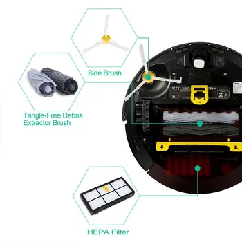 Valymo Robotas Priedai HEPA Filtras iRobot Roomba 800 900 Serijos 860 865 870 880 980 Pakaitinės Dalys, Atsarginės Šepečių Rinkinys