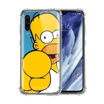 Homer Simpson Atveju Xiaomi Redmi Pastaba 8T 9S 8 9 Pro 7 10X 5G K30 7A 6 oro Pagalvė Anti-Rudenį TPU Apvalkalas Telefono Dangtelį Rubisafe Cubrir Krepšiai