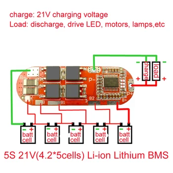 BMS 1S 2S 3S 4S 5S 10A 25A 18650 lto Li-ion Lipo Ličio Baterija Apsaugos Modulį, Grandinės, Balansas, balanso ekvalaizeris Valdyba
