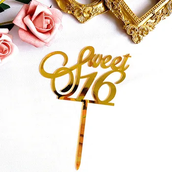 Naujas Aukso Akrilo Sweet16 20 30 40 Specialusis Amžiaus Gimtadienio Apdailos Prekių Laimingas Gimtadienio Tortas Topper