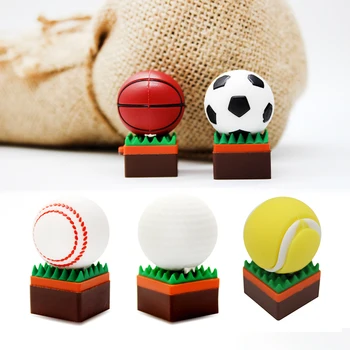Animacinių filmų kamuolys usb flash drive, futbolo, krepšinio, beisbolo, boulingo regbio teniso kamuoliuką USB 