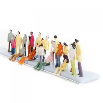 Pakuotėje 100 Žmonių Figūrėlės Modelio Traukiniai Architektūros 1 50 Masto Dažytos Duomenys Sėdint ir Stovint Žmonės Miniatiūrinių