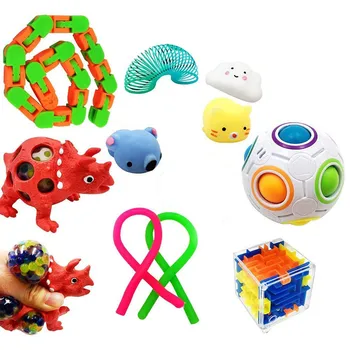 Fidget Žaislų Rinkinys EDC Vertus Autizmo ADHD Nerimas Įtempių Išspausti Žaislai Pop Burbulas Fidget Jutimo Žaislas Vaikams Suaugusieji