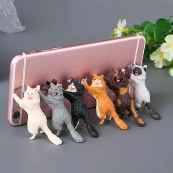 Universalus Katytė Stiliaus Mobilusis Telefonas Paramos Turėtojas Mielas Lovely Cat Gyvis Mobiliojo Telefono Laikiklis Laikiklis Dekoratyvinis Mini Dovanos