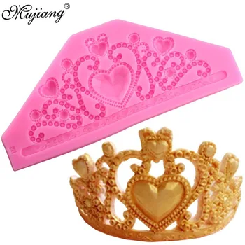 3D Crown Princess Karalienė Silikono Formos Keksiukų Topper Minkštas Tortas Dekoravimo Priemonės, Sausainių Kepimo Saldainiai, Šokoladas Gumpaste Pelėsių