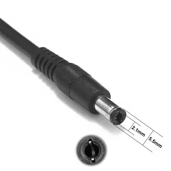 5.5mmx2.1mm 1 2 Taip, 5V (12V 24V DC Power Splitter Cable Male Female Jack Plug Jungtis Vario Viela, LED Juostelės VAIZDO Kameros