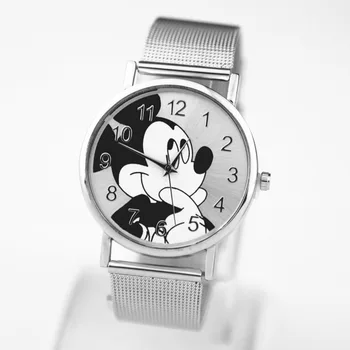 Mielas Animacinių filmų Mickey Minnie stilius Vaikų Laikrodžiai Vaikai Studentų Mergaitės berniukai Kvarco Metalo, plieno Riešo Žiūrėti Berniukas mergaitė dovana