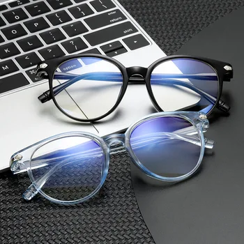 Mados Moterų Skaidrūs Stiklai Anti Mėlyna Šviesa akinius Rėmo Derliaus Apvalūs skaidraus Lęšio Akiniai, Optiniai Vyrų Akinių Rėmeliai