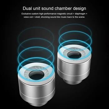 3D Muzikos, Sporto Ausinių 3,5 mm Quad-core Dvigubas žiedas juda Ausinės 