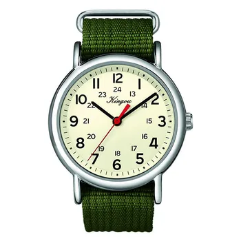 Karšto Stilingas Kietas vyriški Žiūrėti arabiškais Skaitmenimis 24 Valandų Karinės Laikas Nailono Diržas Žiūrėti Laikrodis Vyrams Kvarcinis Laikrodis Reloj Hombre #F
