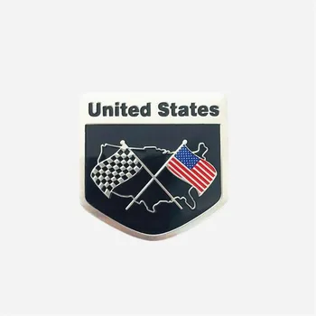 Aliuminio Lydinys Shield Optikos Jungtinių Amerikos valstijų Nacionalinė Emblema Lipdukai Amerikos JAV Vėliavas, Automobilių Langų Dekoro Lipdukai 5x5cm