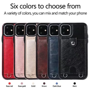 IPhone 12 mini pro 11 XS MAX XR X 7 8 6 6s plius padengti pu odos piniginės 