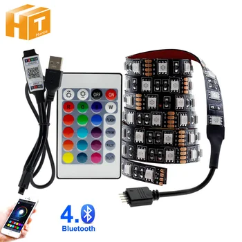 USB LED Juosta 5050 RGB Permainingi LED TV Foninio Apšvietimo, 50CM 1M 2M 3M 4M 5M 