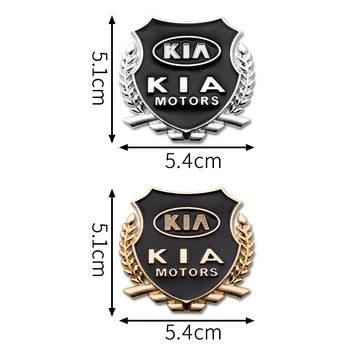 2VNT Automobilių Stiliaus 3D Metaliniai Lipdukai, Lipdukai, Emblemos Ženklelis KIA Cerato Sportage R K2 K3 K5 RIO 3 4 Sorento Auto Priedai