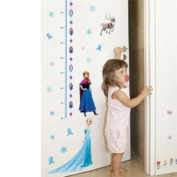 Vaikai Aukštis PASIDARYK pats lipdukas Užšaldyti Princesė Pažymėkite Įspūdį Vaikų kambario dekoravimo lipdukai animacinių filmų pegatinas autocollant enfant