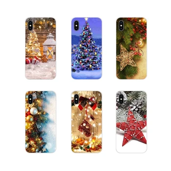 Kalėdų Medžio Naujųjų Metų Prabanga Huawei Honor 4C 5C 6 VNT., 7, 7A 7C 8 9 10 8C 8S 8X 9X 10I 20 Lite Pro Reikmenų Krepšys Atveju