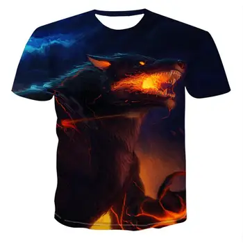 2020New Hip-hop 3D Spausdinimo Gyvūnų Kietas Juokingi Marškinėliai Vyrams trumpomis Rankovėmis Vasaros Viršūnes Tee Marškinėliai T Shirt Vyrų Mados marškinėlius Vyras