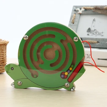 Montessori Mediniai Magnetiniai Labirintas Žaislas Mielas Gyvūnų Beždžionė Medinis Žaislas Smegenų Kibinimas Kelio Dėlionės Vaikai Anksti Švietimo Žaislai
