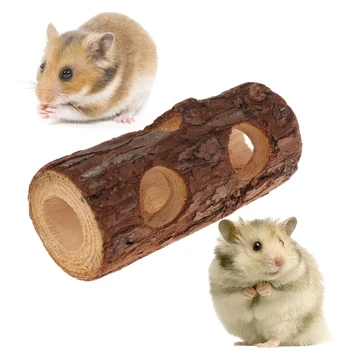 Žiurkėno Tunelio Natūralaus Medžio Kramtyti Žaislus Mažiems Gyvūnėliams, Voverė, Šinšilų L4MB